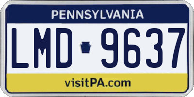 PA license plate LMD9637