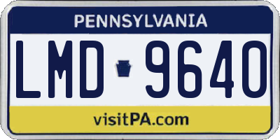 PA license plate LMD9640