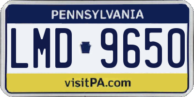 PA license plate LMD9650