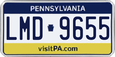 PA license plate LMD9655