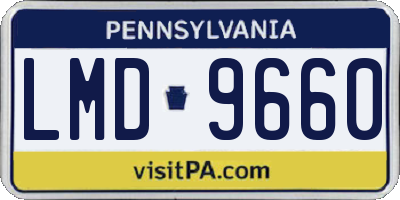 PA license plate LMD9660