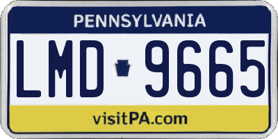 PA license plate LMD9665