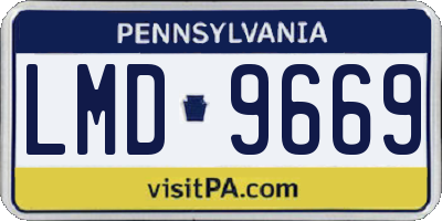 PA license plate LMD9669