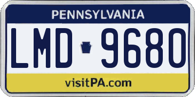 PA license plate LMD9680