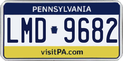 PA license plate LMD9682