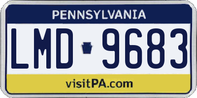 PA license plate LMD9683