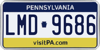 PA license plate LMD9686