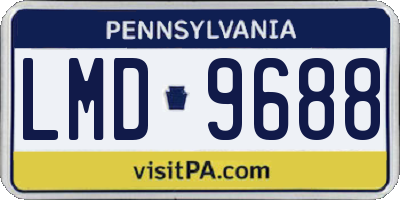 PA license plate LMD9688