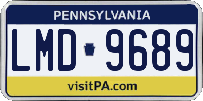 PA license plate LMD9689