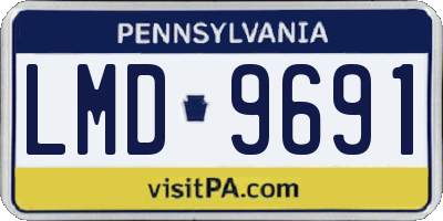 PA license plate LMD9691