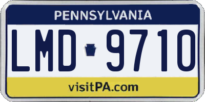 PA license plate LMD9710