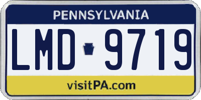 PA license plate LMD9719