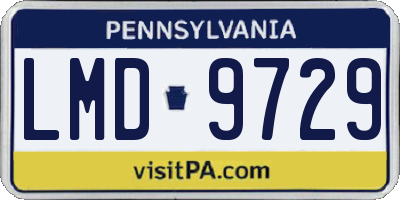 PA license plate LMD9729