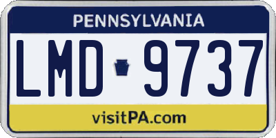 PA license plate LMD9737