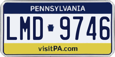 PA license plate LMD9746