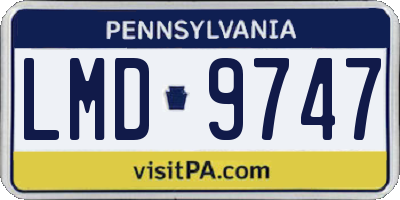 PA license plate LMD9747