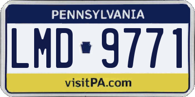 PA license plate LMD9771