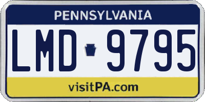 PA license plate LMD9795