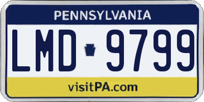 PA license plate LMD9799