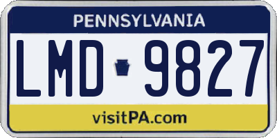PA license plate LMD9827