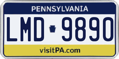 PA license plate LMD9890