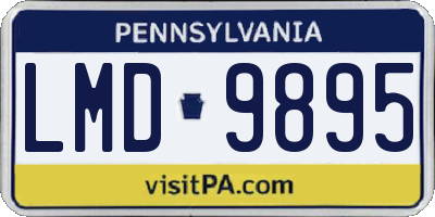 PA license plate LMD9895
