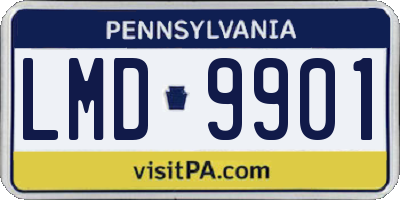 PA license plate LMD9901