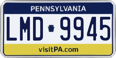 PA license plate LMD9945