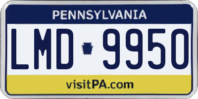 PA license plate LMD9950