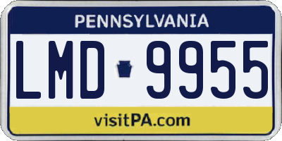 PA license plate LMD9955