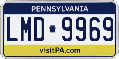 PA license plate LMD9969