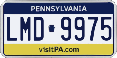 PA license plate LMD9975