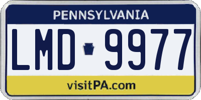 PA license plate LMD9977