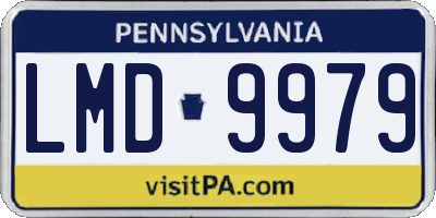 PA license plate LMD9979