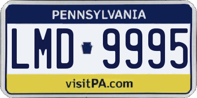 PA license plate LMD9995