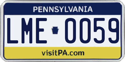 PA license plate LME0059