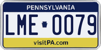 PA license plate LME0079