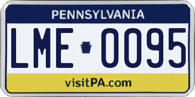 PA license plate LME0095