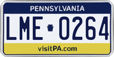 PA license plate LME0264