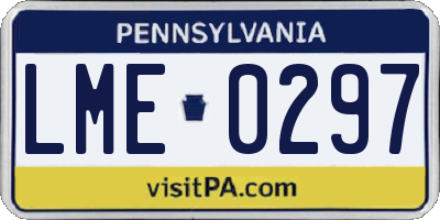 PA license plate LME0297