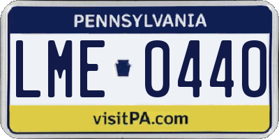 PA license plate LME0440