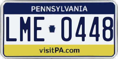 PA license plate LME0448
