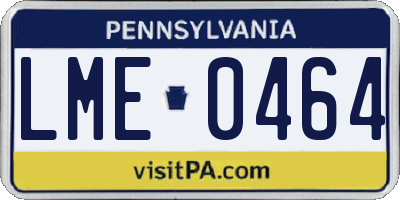 PA license plate LME0464