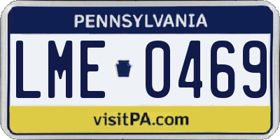 PA license plate LME0469