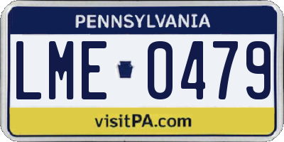 PA license plate LME0479