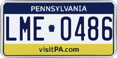 PA license plate LME0486