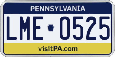 PA license plate LME0525