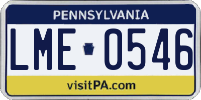 PA license plate LME0546