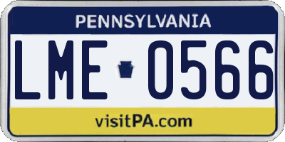 PA license plate LME0566