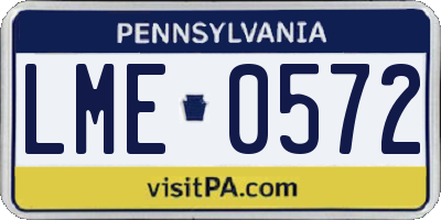 PA license plate LME0572